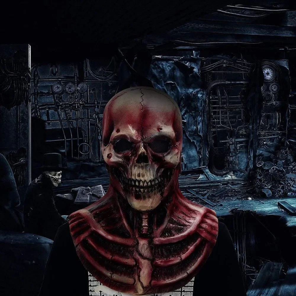 Scary Mask Cosplay++Zombie Costume Skull Head, A